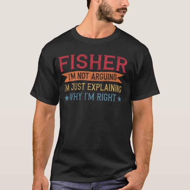 Lustige Berufsquote Fischer T-Shirt (Vorderseite)