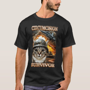 Lustige Beschneidungsüberlebende Katze Seltsam Spe T-Shirt