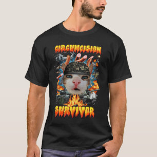 Lustige Beschneidungsüberlebender-Katze Seltsam Sp T-Shirt