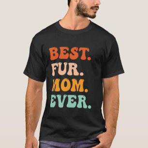 Lustige beste Fell-Mama überhaupt Vintage Retro Hu T-Shirt