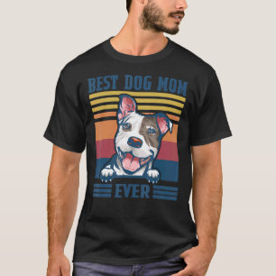 Lustige beste Pit Bull-Mutter überhaupt Hunde-Mam T-Shirt