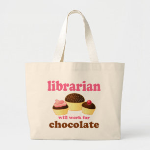 Lustige Bibliothekar-Taschen-Tasche Jumbo Stoffbeutel