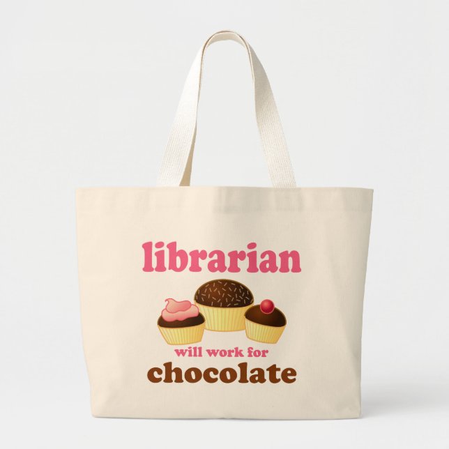 Lustige Bibliothekar-Taschen-Tasche Jumbo Stoffbeutel (Vorne)