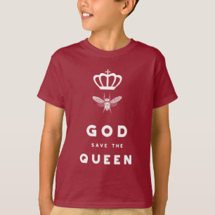 Lustige Biene. God Save the Queen. Nerdy Spaß T-Shirt