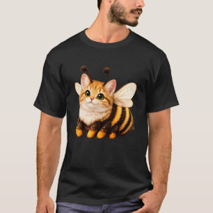 Lustige Biene Katze Süßes Tier Meme Liebhaber T-Shirt