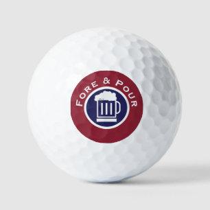 Lustige Bier Golfer Golfbälle