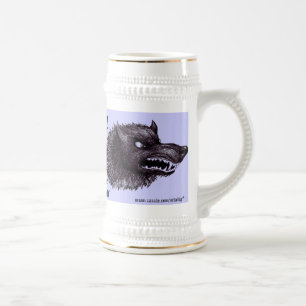 Lustige Bier-Tasse des Werewolf Bierglas