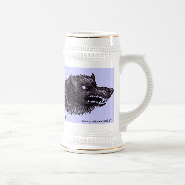 Lustige Bier-Tasse des Werewolf Bierglas (Rechts)