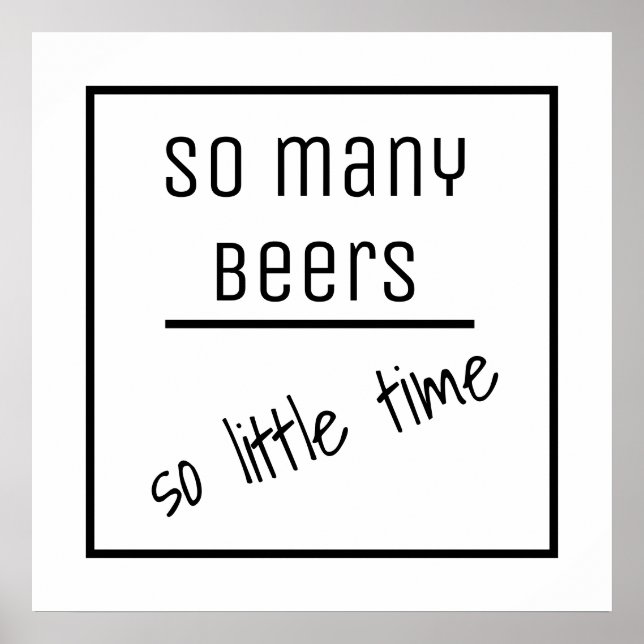 Lustige Bier-Zitate Berühmte Sprüche Poster (Vorne)