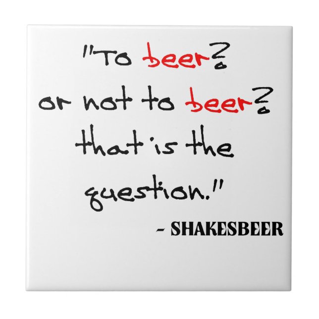 Lustige Bier-Zitate Fliese (Vorderseite)