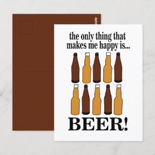 Lustige Bierflasche Bier Postkarte