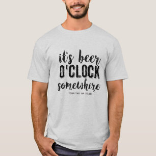 Lustige Biertrinker Vintage-Typografie Benutzerdef T-Shirt