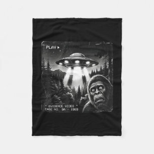 Lustige Bigfoot-Alien-UFO-Vintage-Beweisfoto Fleecedecke