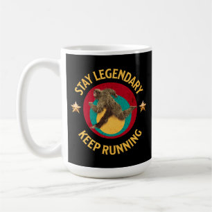 Lustige Bigfoot Laufmotivation Kaffeetasse
