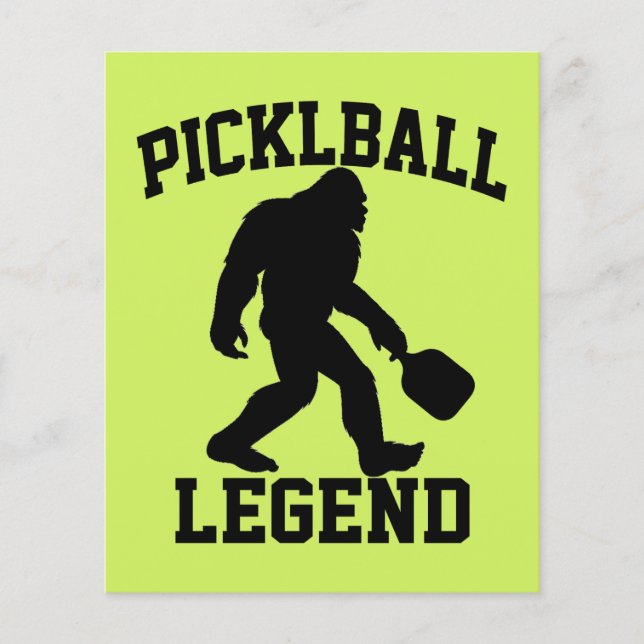 Lustige Bigfoot-Pickleball-Legende Flyer (Vorne)