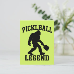Lustige Bigfoot-Pickleball-Legende Postkarte