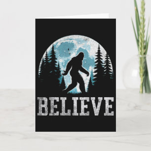 Lustige Bigfoot-Sasquatch-Geschenke für Väter D Karte