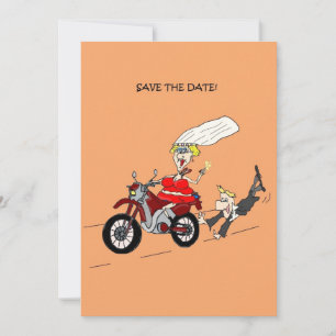 Lustige Biker-Hochzeit - Save-the-Date-Karte – Mot Save The Date