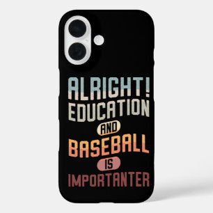 Lustige Bildung Und Baseball Ist Wichtiger Retro iPhone 16 Hülle