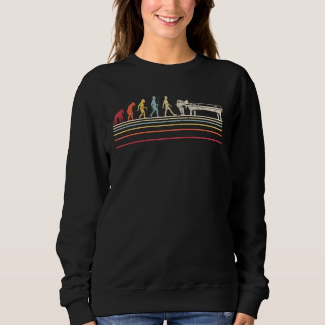 Lustige Billard Evolution 8 Ball Spieler Bälle Sweatshirt (Vorderseite)