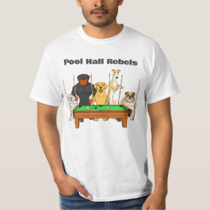 Lustige Billard-Hunde-Team-Poolhall-Rebellen T-Shirt