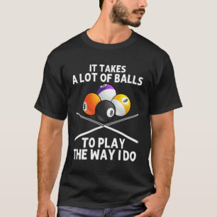 Lustige Billard-Kunst für Männer, Jungen Billardli T-Shirt