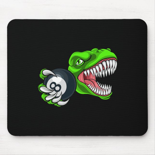 Lustige Billard T-Rex Kunst Billard Pool spielend  Mousepad (Vorne)