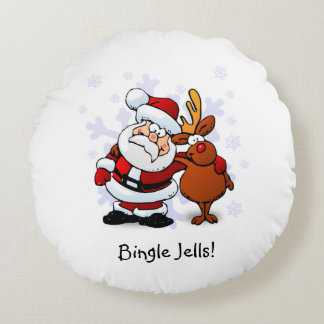Lustige Bingle Jells Feiertage Rundes Kissen