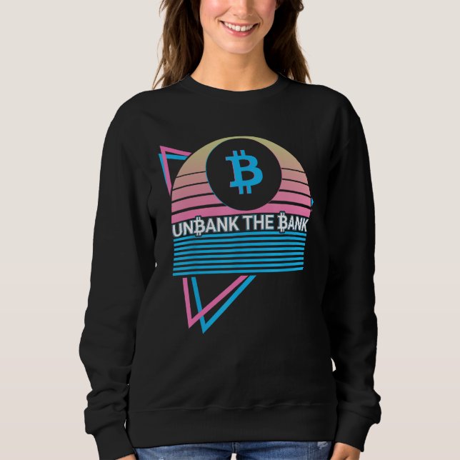 Lustige Bitcoin Krypto BTC Kryptowährung Entbankt  Sweatshirt (Vorderseite)