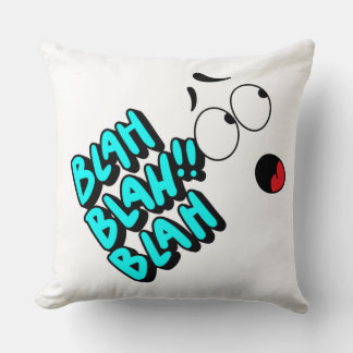 Lustige Blah Blah Blah Cartoon Augen Design Kissen