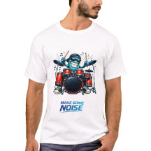 Lustige blaue Trommler-Charakter-Musik-Illustratio