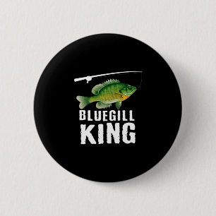 Lustige Bluegill-Angelgrafik Süßwasserfisch Button