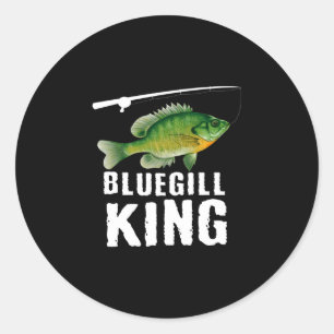 Lustige Bluegill-Angelgrafik Süßwasserfisch Runder Aufkleber