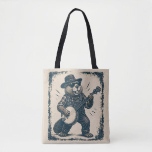 Lustige Bluegrass-Biber-Vintage-Country-Musik-Kuns