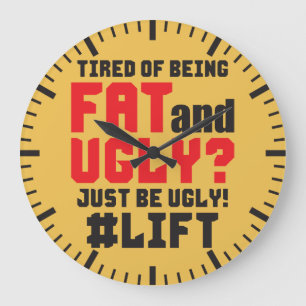 Lustige Bodybuildings-Turnhalle Große Wanduhr