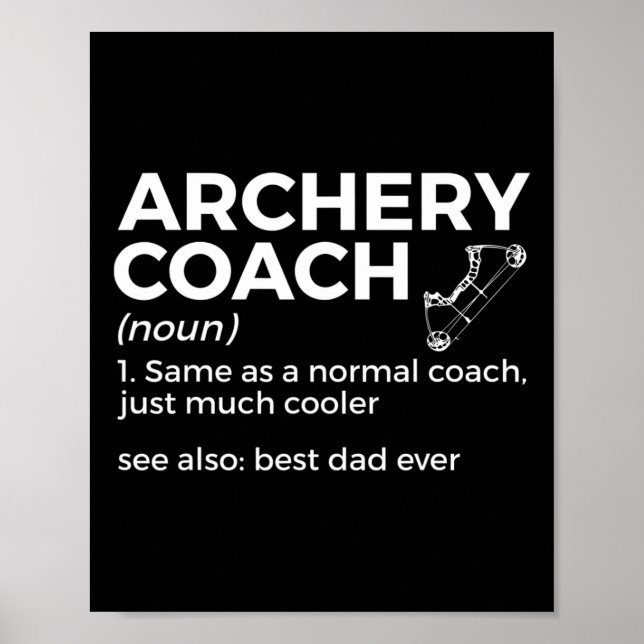 Lustige Bogenschieß-Trainer-Definition Bester Vate Poster (Vorne)