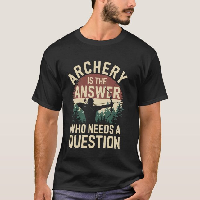 Lustige Bogenschießen T-Shirt (Vorderseite)