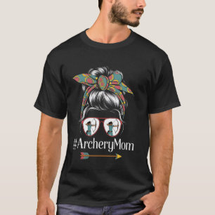 Lustige Bogenschützen-Mutter Unordentlicher Knoten T-Shirt