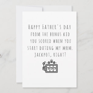 Lustige Bonus-Vater-Karte vom Bonus-Kind Feiertagskarte