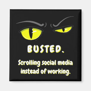 Lustige Boogie-Falsch - Geschnappt. Schild Magnet