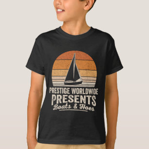 Lustige Boote & Mädchen segeln Segelboot Retro T-Shirt