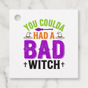 Lustige Böse Hexe Halloween Zitat Vektor Design_1 Geschenkanhänger