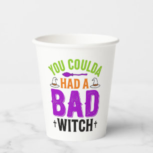 Lustige Böse Hexe Halloween Zitat Vektor Design_1 Pappbecher