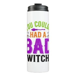 Lustige Böse Hexe Halloween Zitat Vektor Design_1 Thermosbecher