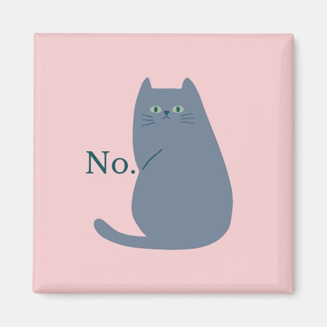Lustige böse Katze Magnet (Vorne)