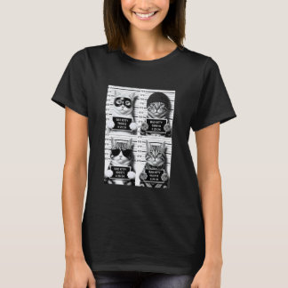Lustige böse Katzen Aufstellung Aufnahmen 03 T-Shirt