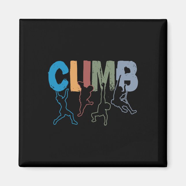 Lustige Boulder-Enthusiasten für Männer Kletterer Magnet (Vorne)
