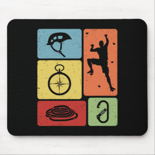 Lustige Boulderer Kletterer Enthusiasten Männer Fr Mousepad