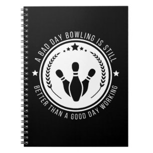 Lustige Bowling-Arbeitsplatz-Zitat Notizblock