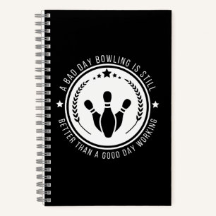 Lustige Bowling-Arbeitsplatz-Zitat Notizbuch